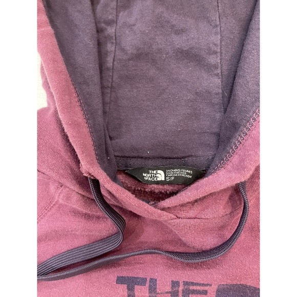 The North Face Hoodie womens Size Small pullover large logo purple/pink - Picture 2 of 4